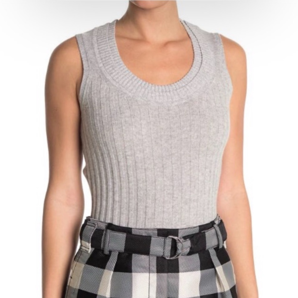 3.1 Phillip Lim Top Knit Gray Sleeveless Size Large NWT